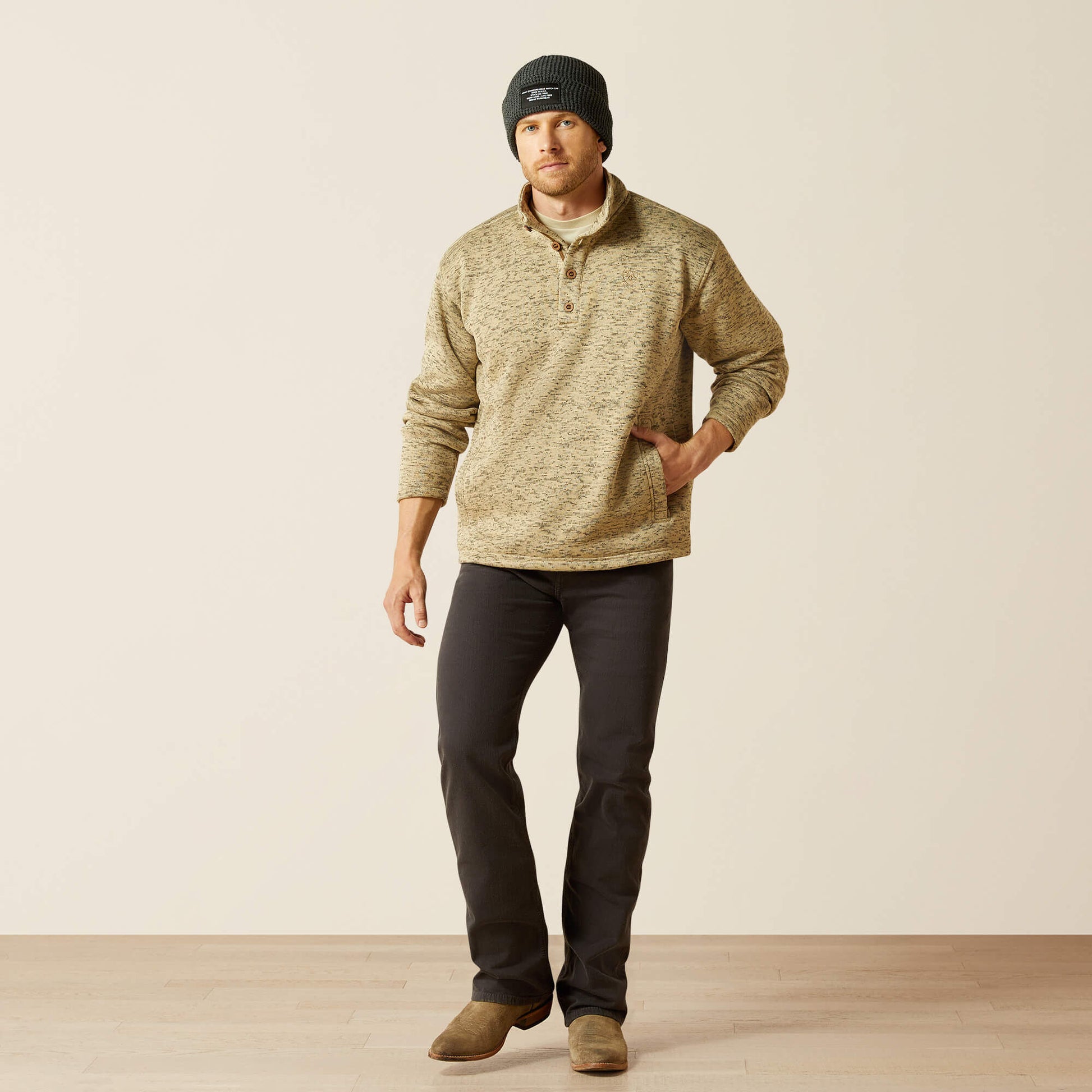 Caldwell 1/4 Button Sweater Ariat Men|Sale