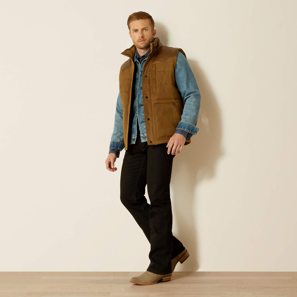 Western Quilted Vest Ariat Men|Sale