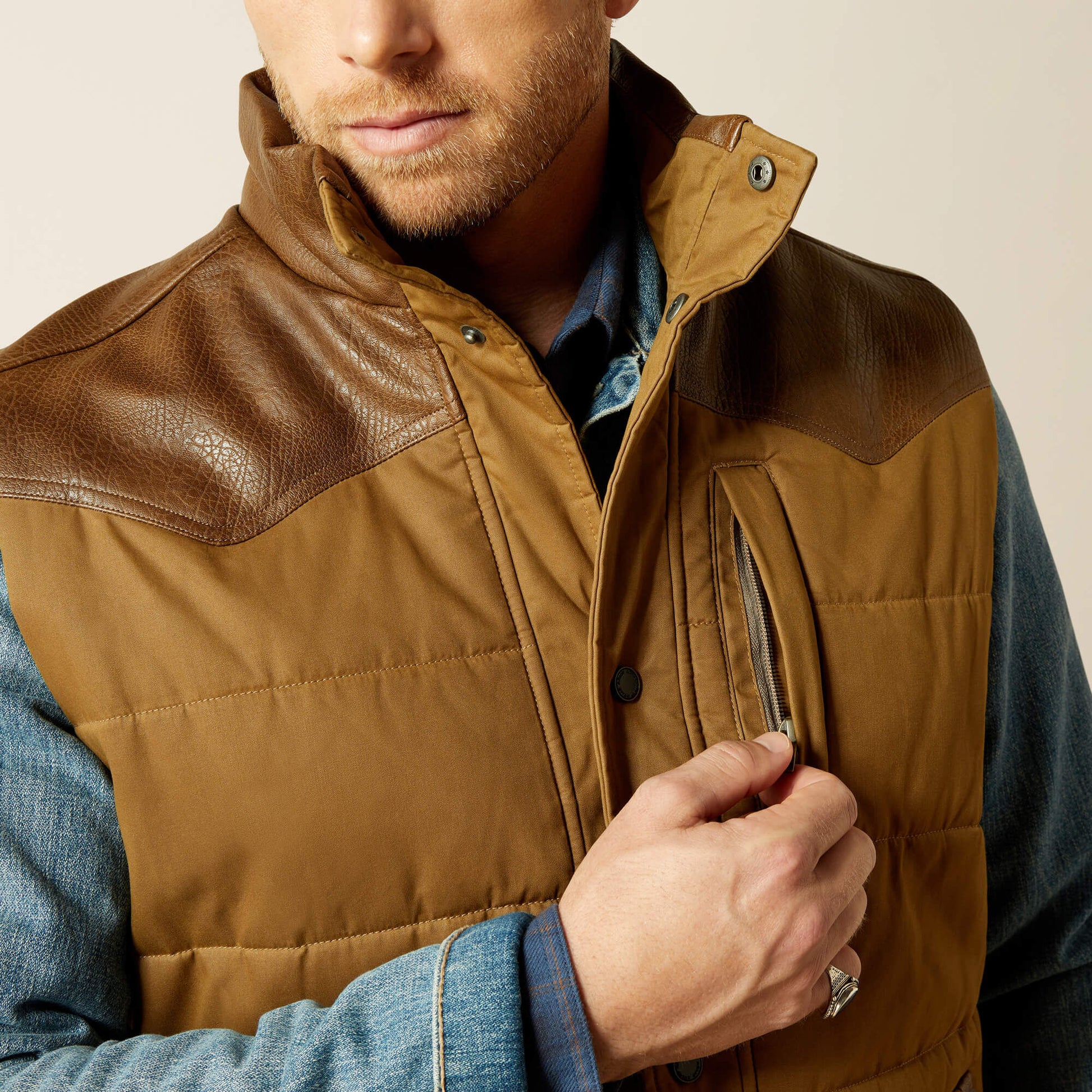 Western Quilted Vest Ariat Men|Sale