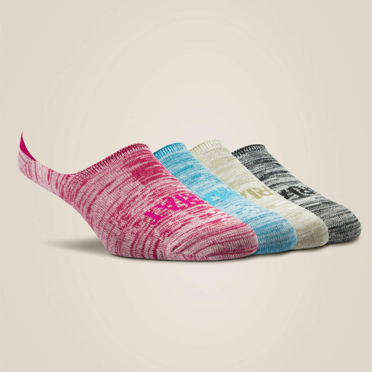 No Slip No Show Sock 4 Pair Multi Color Pack Ariat Women|Accessories