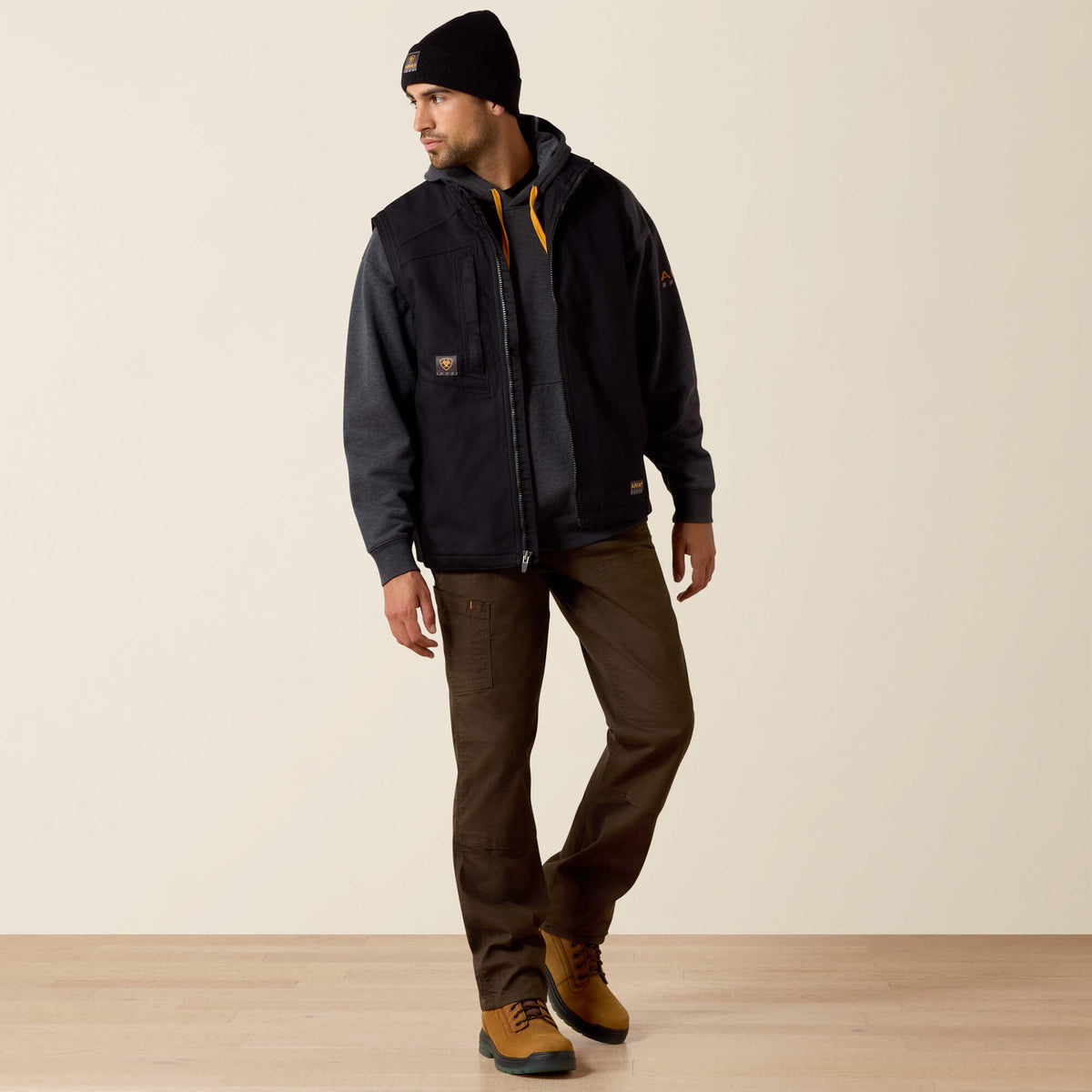 Rebar Washed DuraCanvas Insulated Vest Ariat Men|Work|Sale