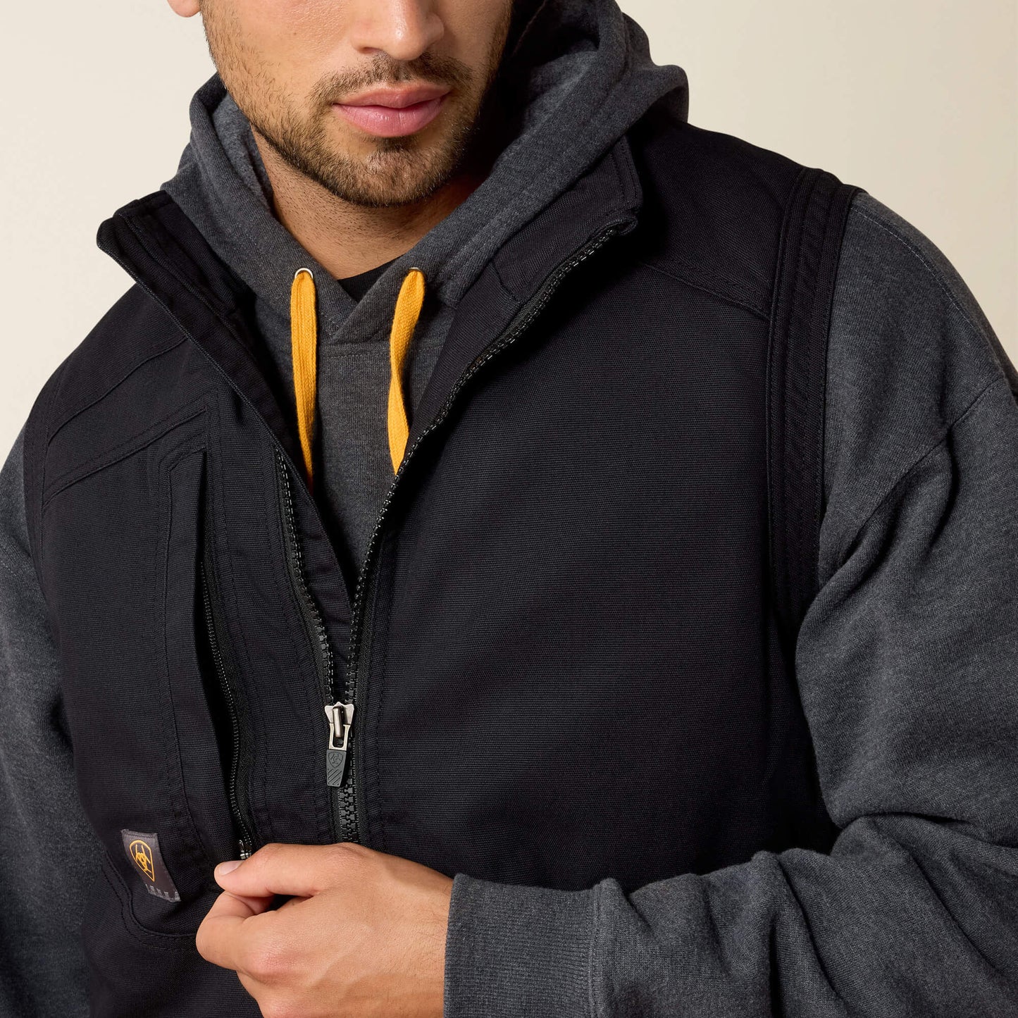 Rebar Washed DuraCanvas Insulated Vest Ariat Men|Work|Sale