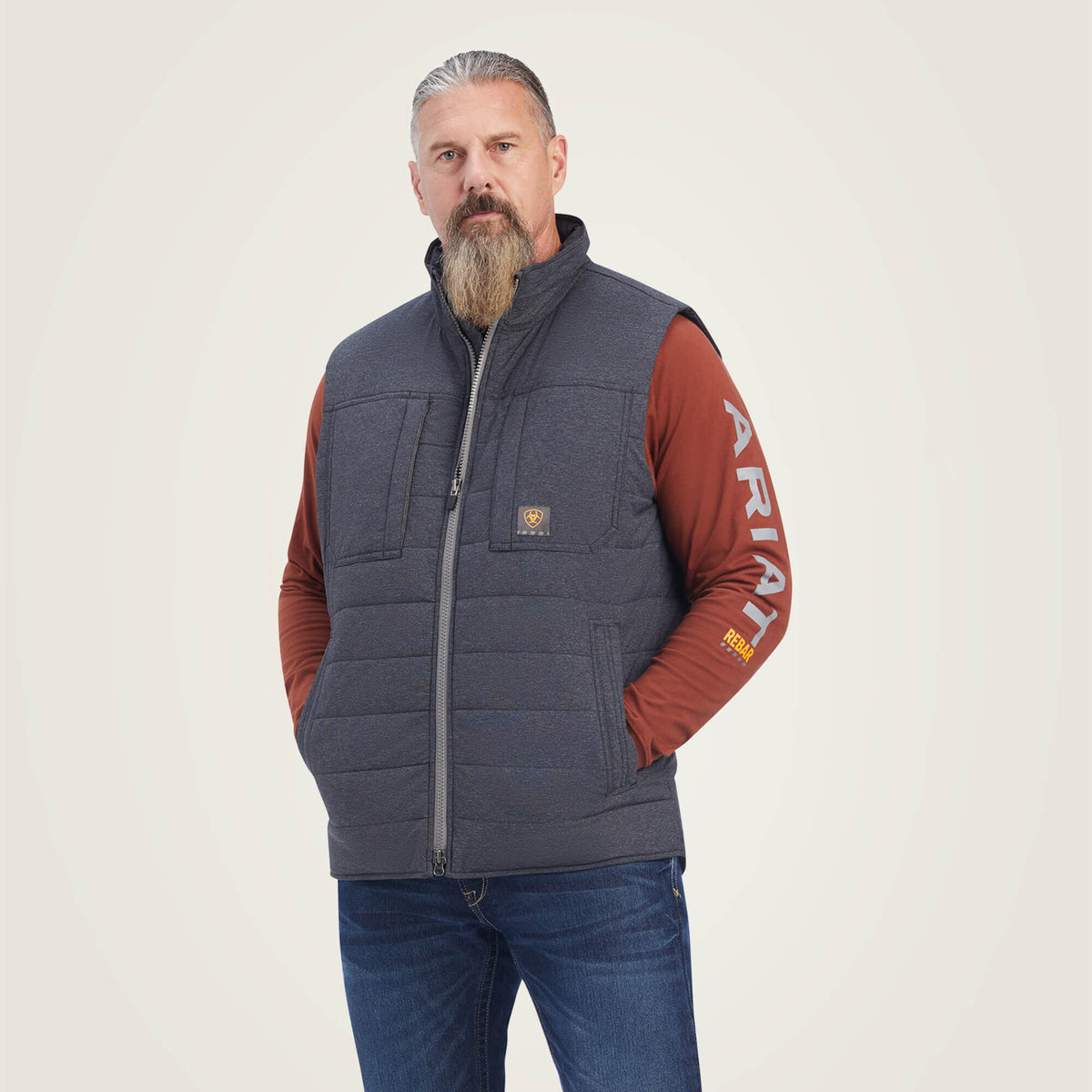 Rebar Valiant Ripstop Insulated Vest Ariat Men|Work|Sale