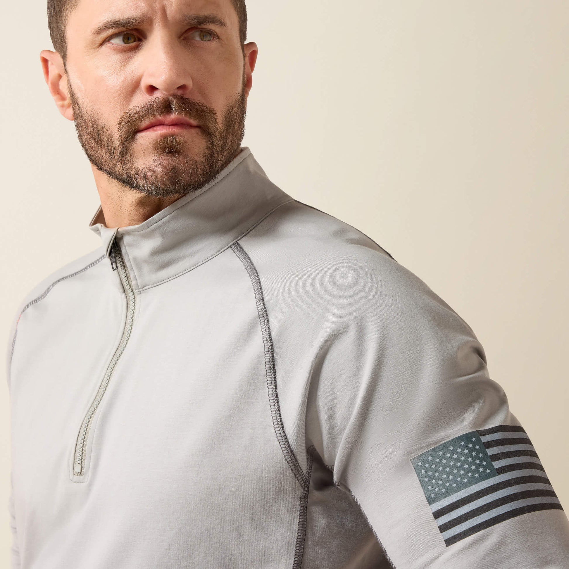 FR Combat Stretch Patriot 1/4 Zip Work Shirt Ariat Men|Work