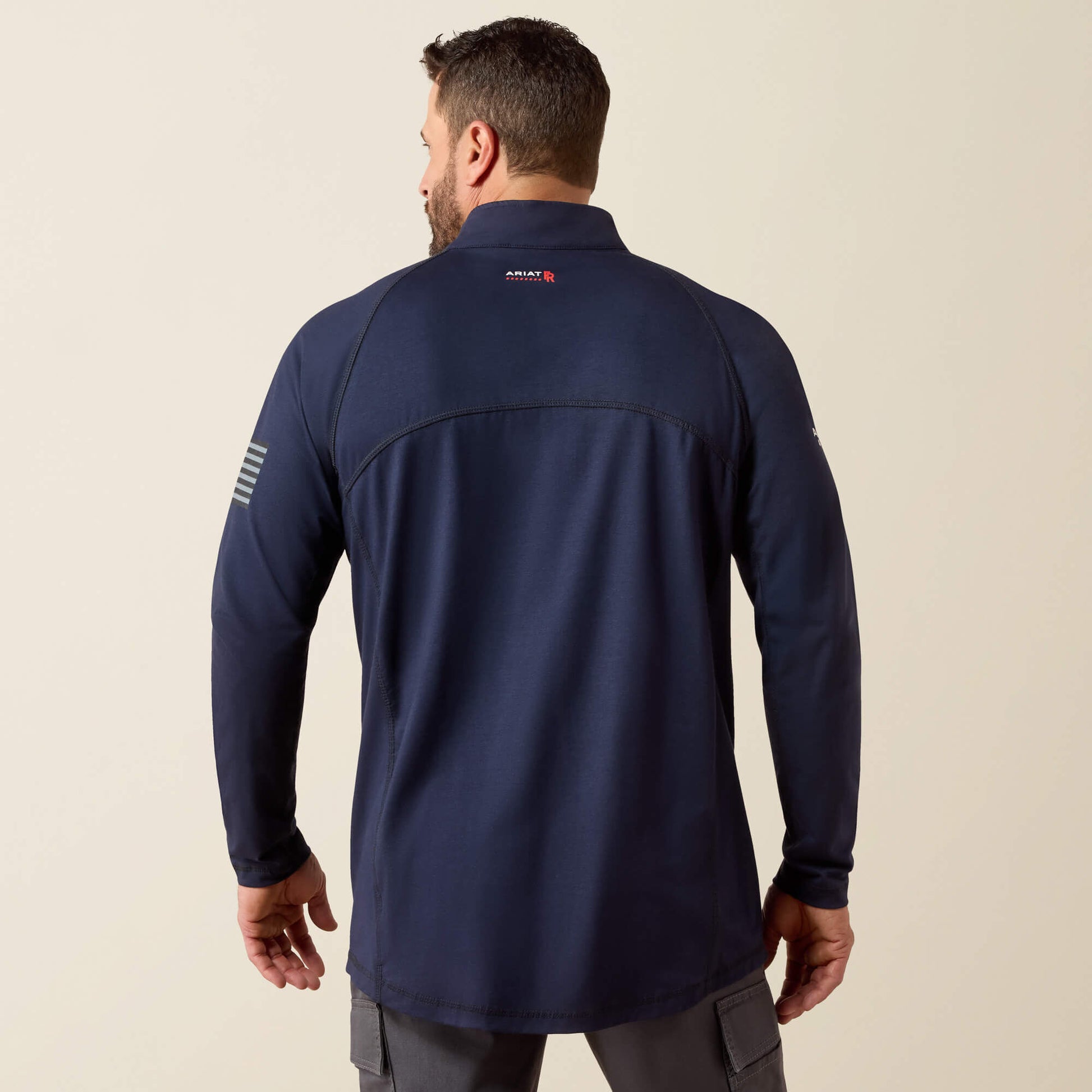 FR Combat Stretch Patriot 1/4 Zip Work Shirt Ariat Men|Work