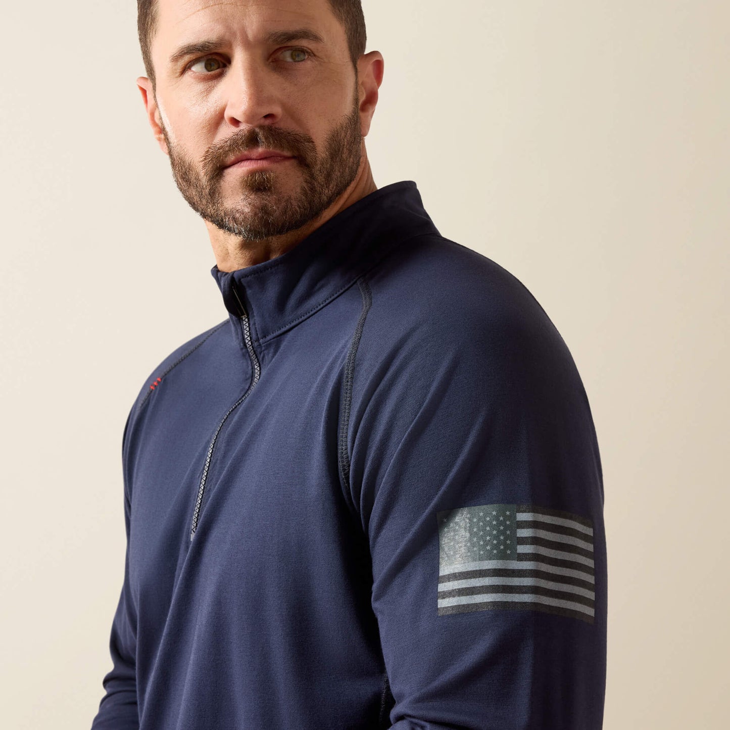 FR Combat Stretch Patriot 1/4 Zip Work Shirt Ariat Men|Work