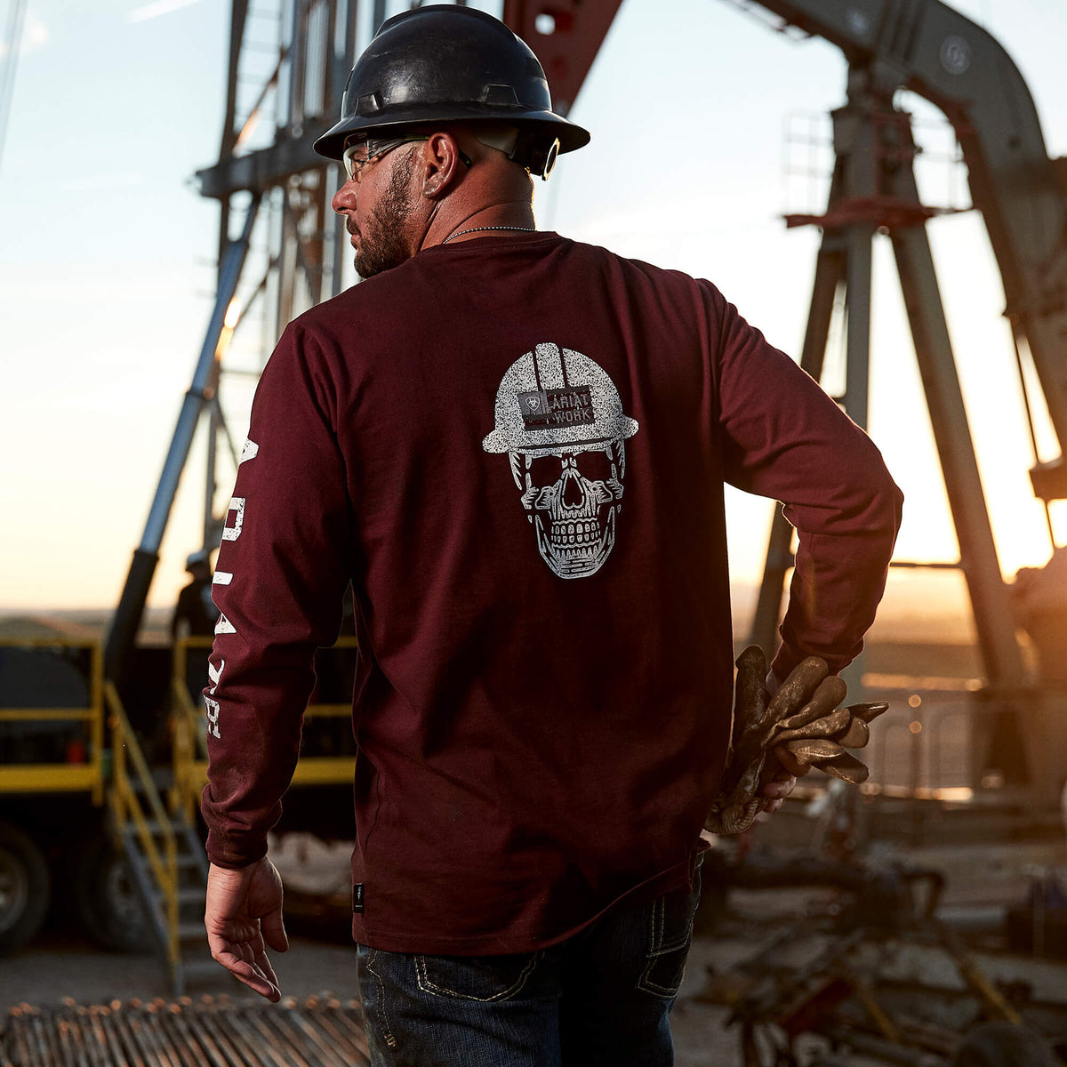 FR Roughneck Skull Logo T-Shirt Ariat Men|Work