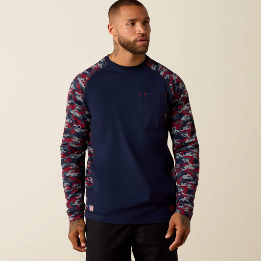 FR Stretch Camo Baseball T-Shirt Ariat Men|Work|Sale