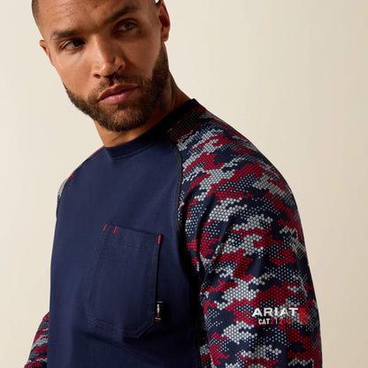 FR Stretch Camo Baseball T-Shirt Ariat Men|Work|Sale