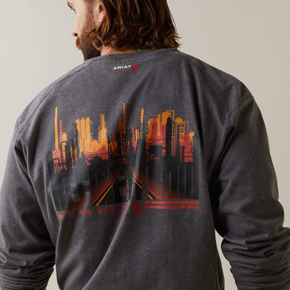 FR Air Refinery Row Graphic Henley Top Ariat Men|Work|Sale