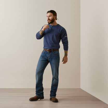 FR Air Refinery Row Graphic Henley Top Ariat Men|Work|Sale