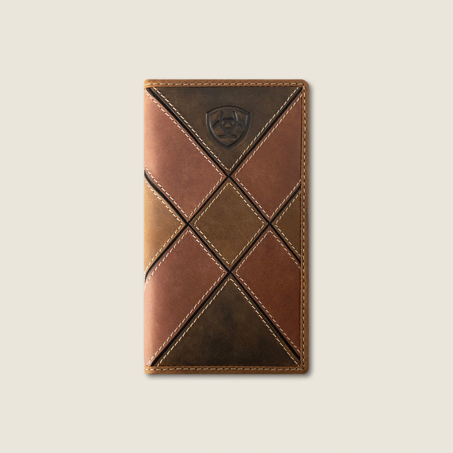 Patchwork Embroidered Logo Rodeo Wallet Ariat Men|Accessories