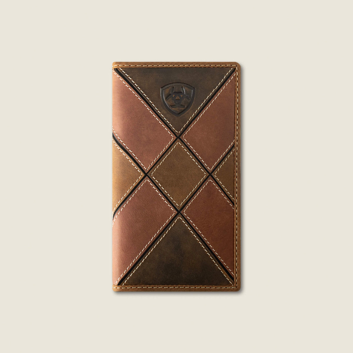 Patchwork Embroidered Logo Rodeo Wallet Ariat Men|Accessories