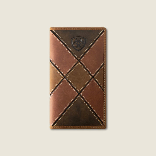 Patchwork Embroidered Logo Rodeo Wallet Ariat Men|Accessories