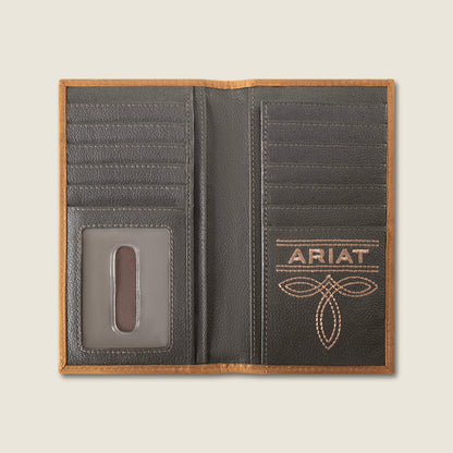 Patchwork Embroidered Logo Rodeo Wallet Ariat Men|Accessories