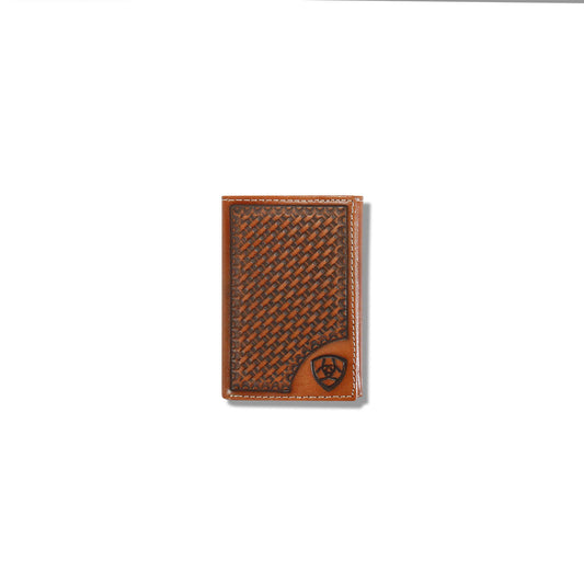 Lattice embossed trifold wallet Ariat Men|Accessories
