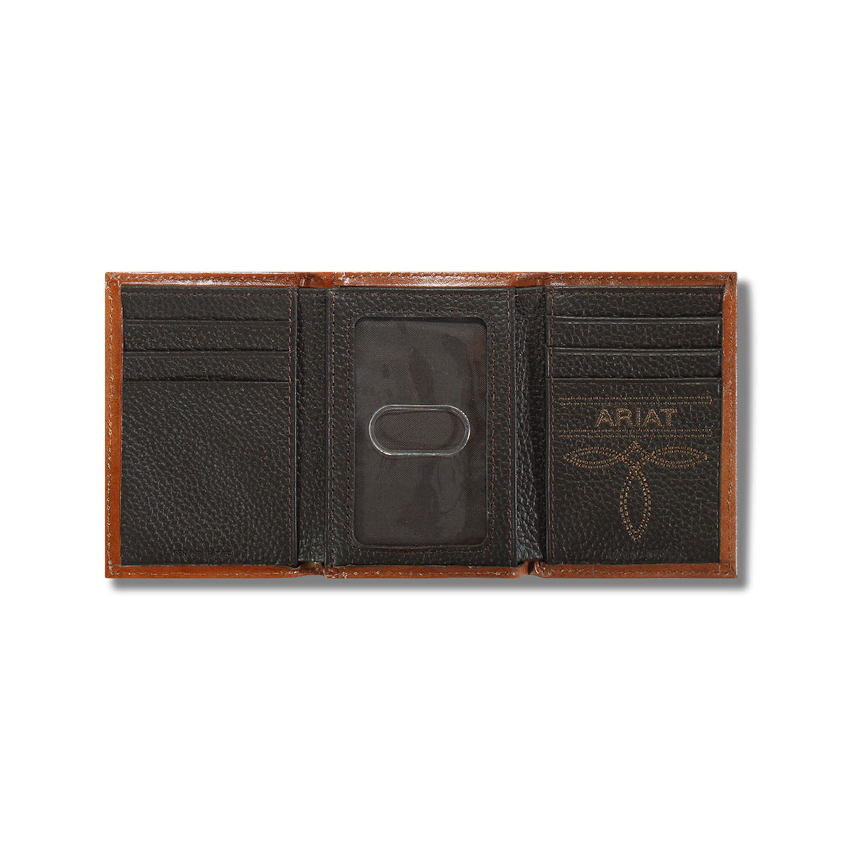 Lattice embossed trifold wallet Ariat Men|Accessories
