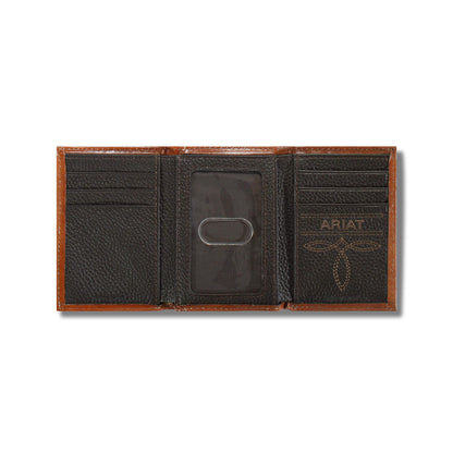 Lattice embossed trifold wallet Ariat Men|Accessories