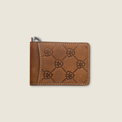 Ariat Logo Print Money Clip Wallet Ariat Men|Accessories