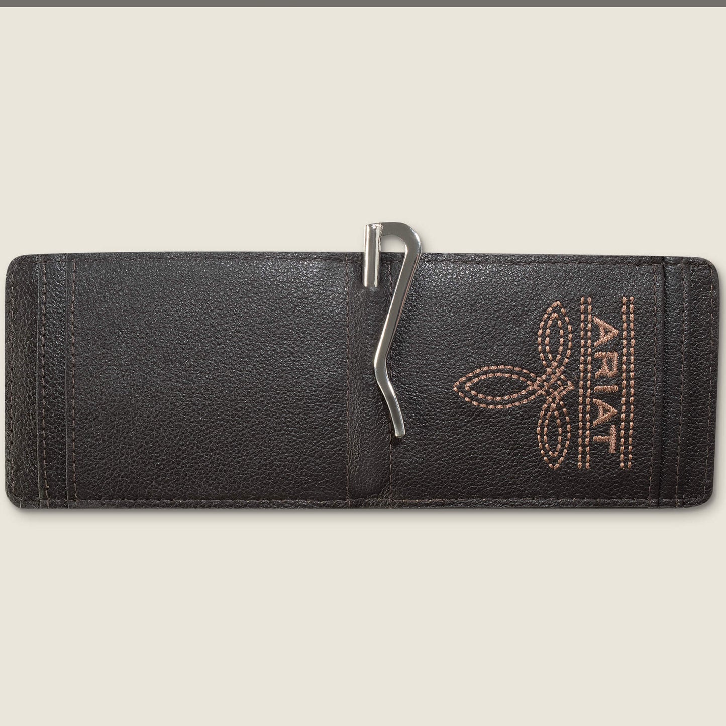 Ariat Logo Print Money Clip Wallet Ariat Men|Accessories
