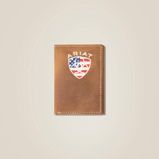 Flag Shield Trifold Wallet Ariat Men|Accessories