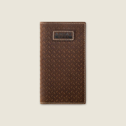 Diamond Plate Embossed Checkbook Wallet Ariat Men|Accessories