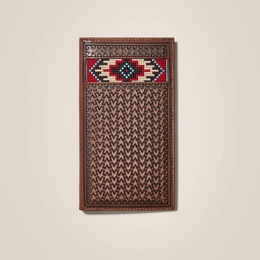 Rodeo Wallet Beaded Basketweave Ariat Men|Accessories