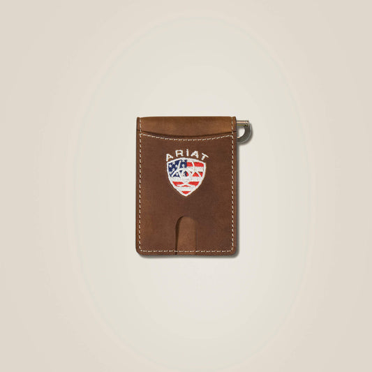 Flag Shield Clip Wallet Ariat Men|Accessories