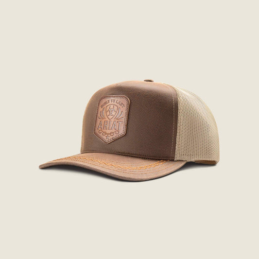 Oilskin Faux Leather Patch Cap Ariat Men|Accessories