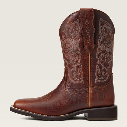 Delilah StretchFit Wide Square Toe Western Boot Ariat Women