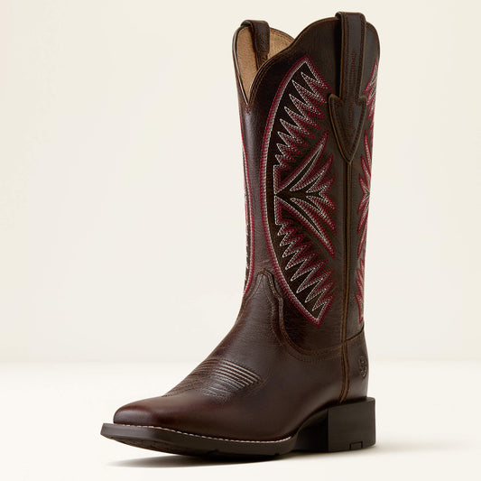 Round Up Ruidoso Wide Square Toe Western Boot Ariat Women