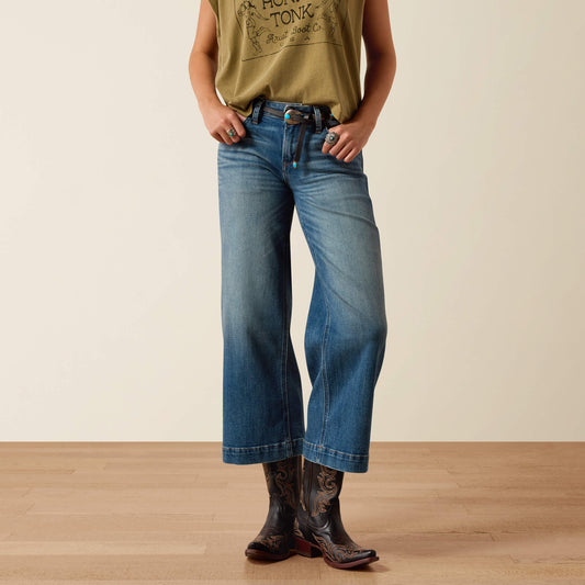 Perfect Rise Jazmine Wide Leg Crop Jeans Ariat Women