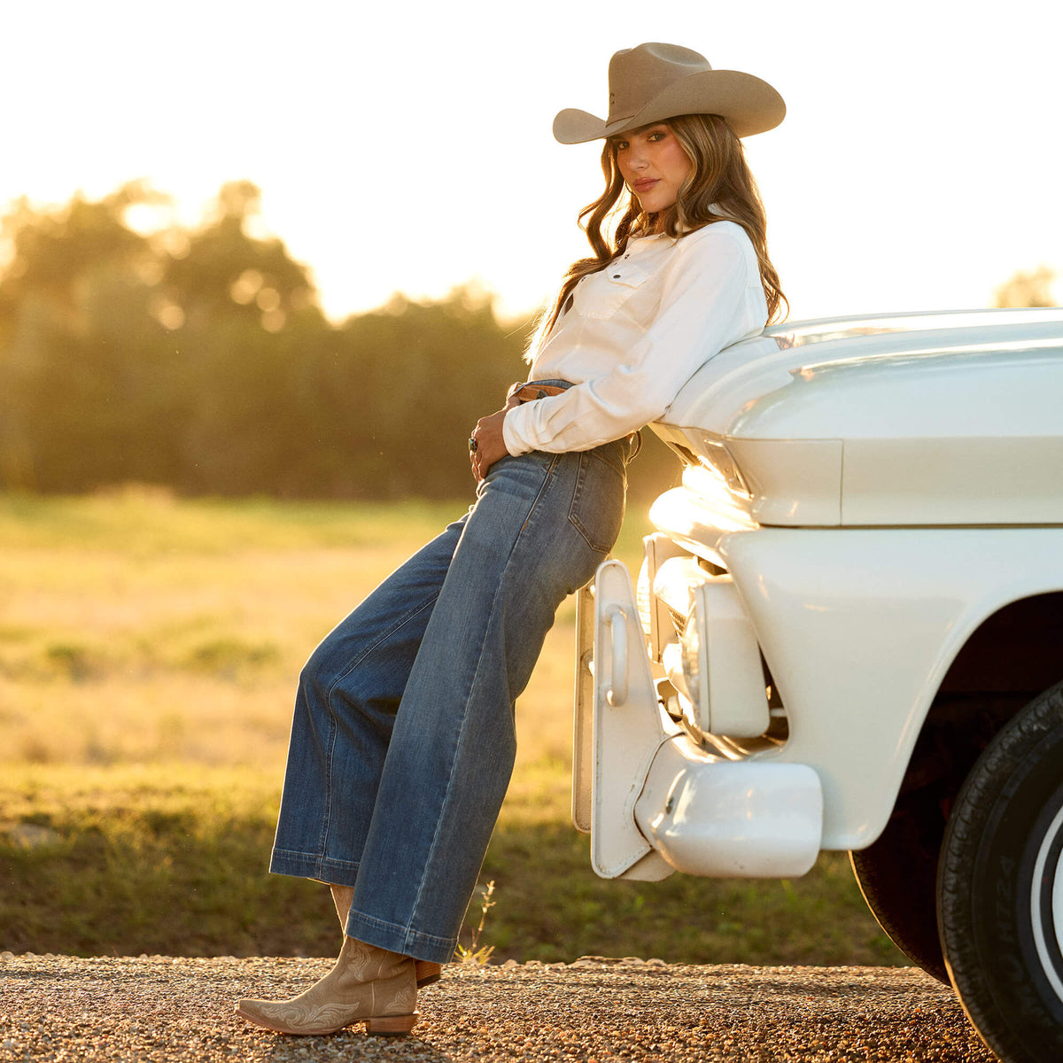 Perfect Rise Jazmine Wide Leg Crop Jeans Ariat Women