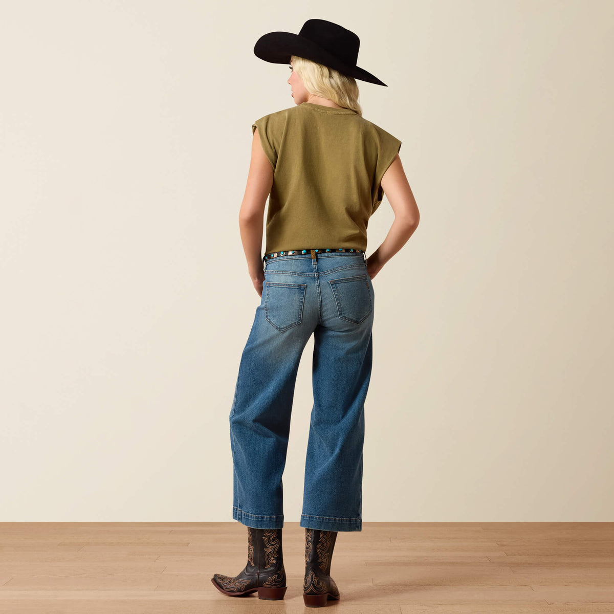 Perfect Rise Jazmine Wide Leg Crop Jeans Ariat Women