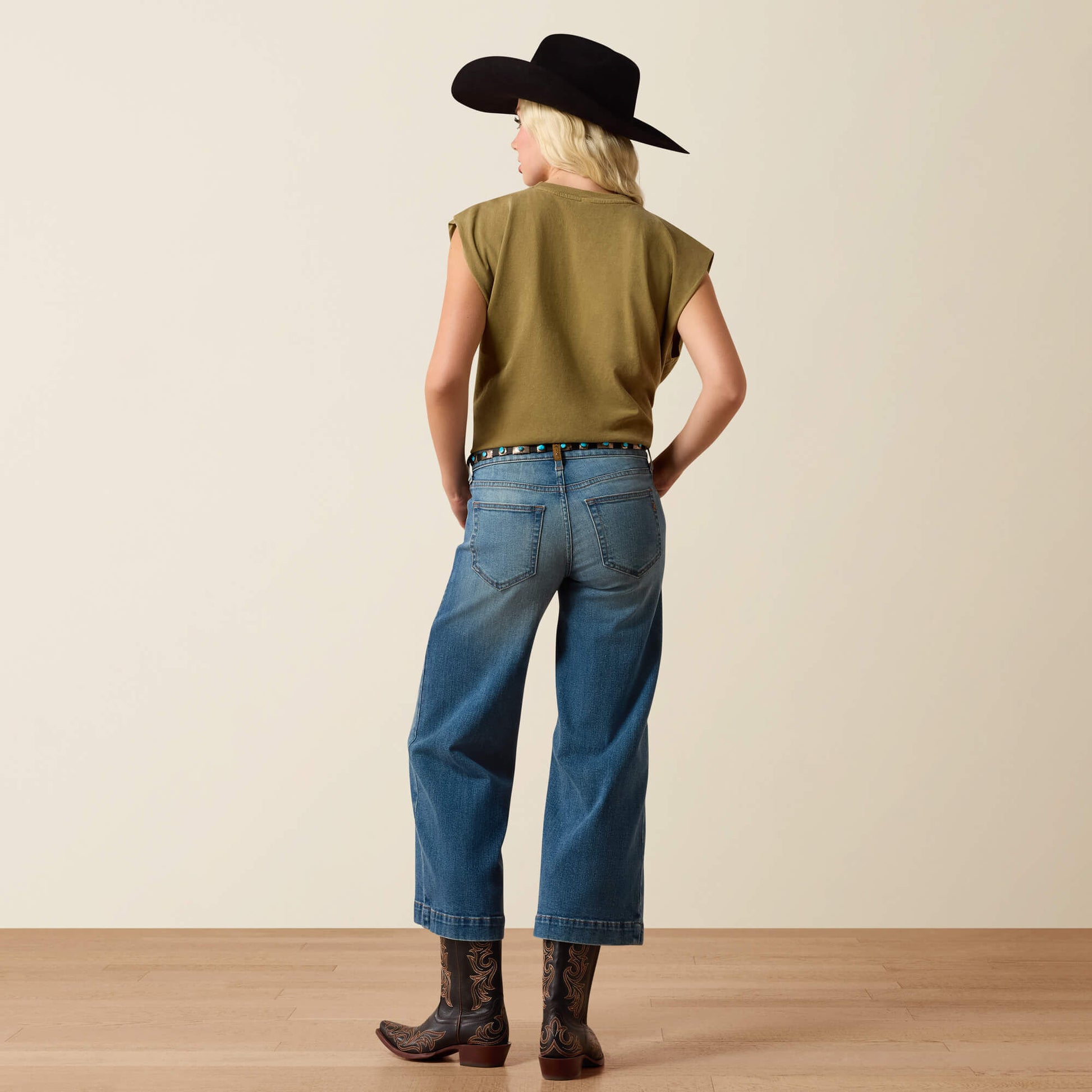 Perfect Rise Jazmine Wide Leg Crop Jeans Ariat Women