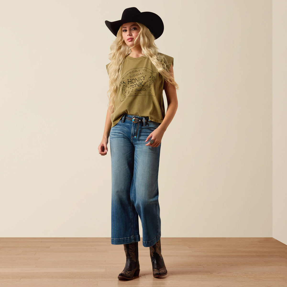 Perfect Rise Jazmine Wide Leg Crop Jeans Ariat Women