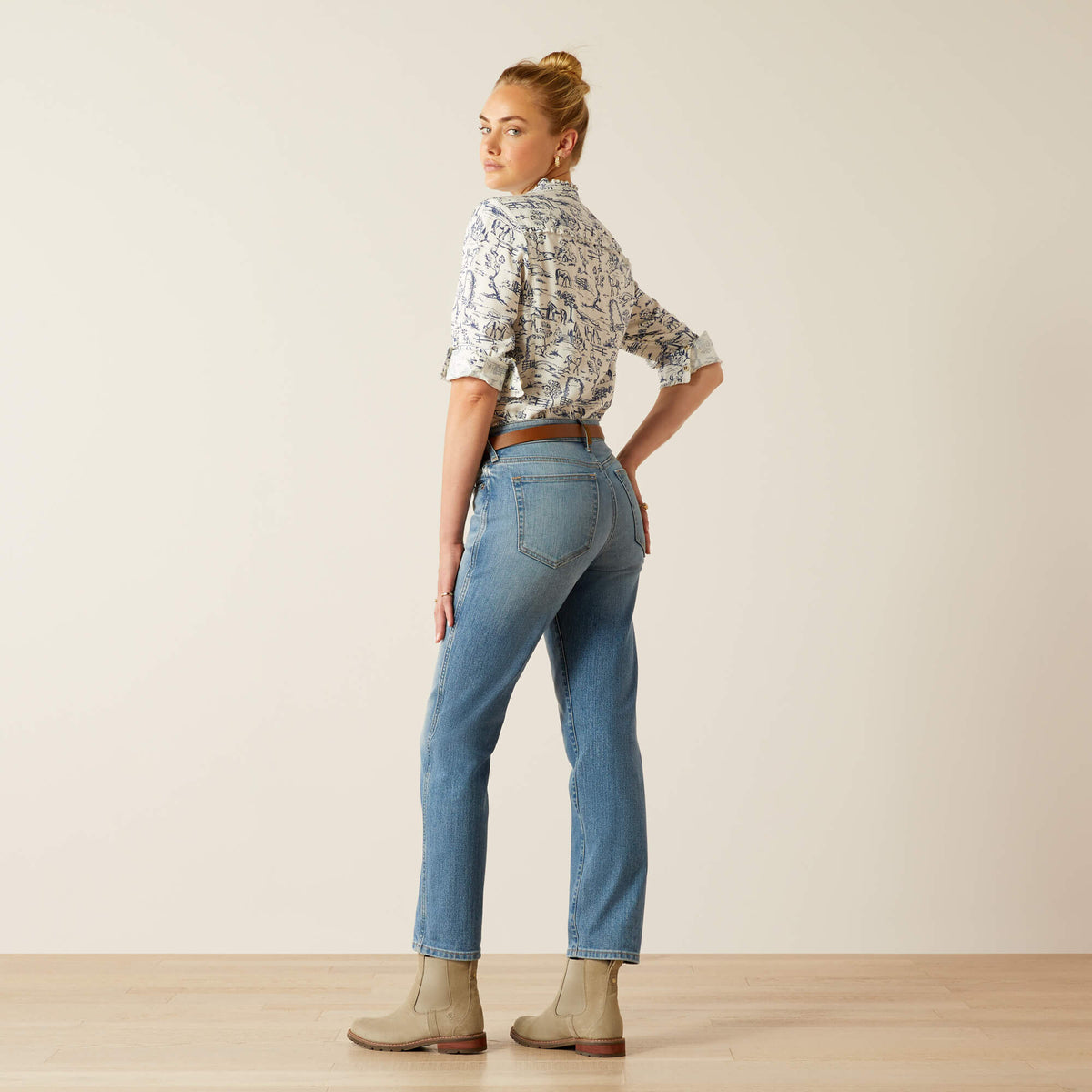 High Rise Bridle Slim Straight Leg Jeans Ariat Women|Sale