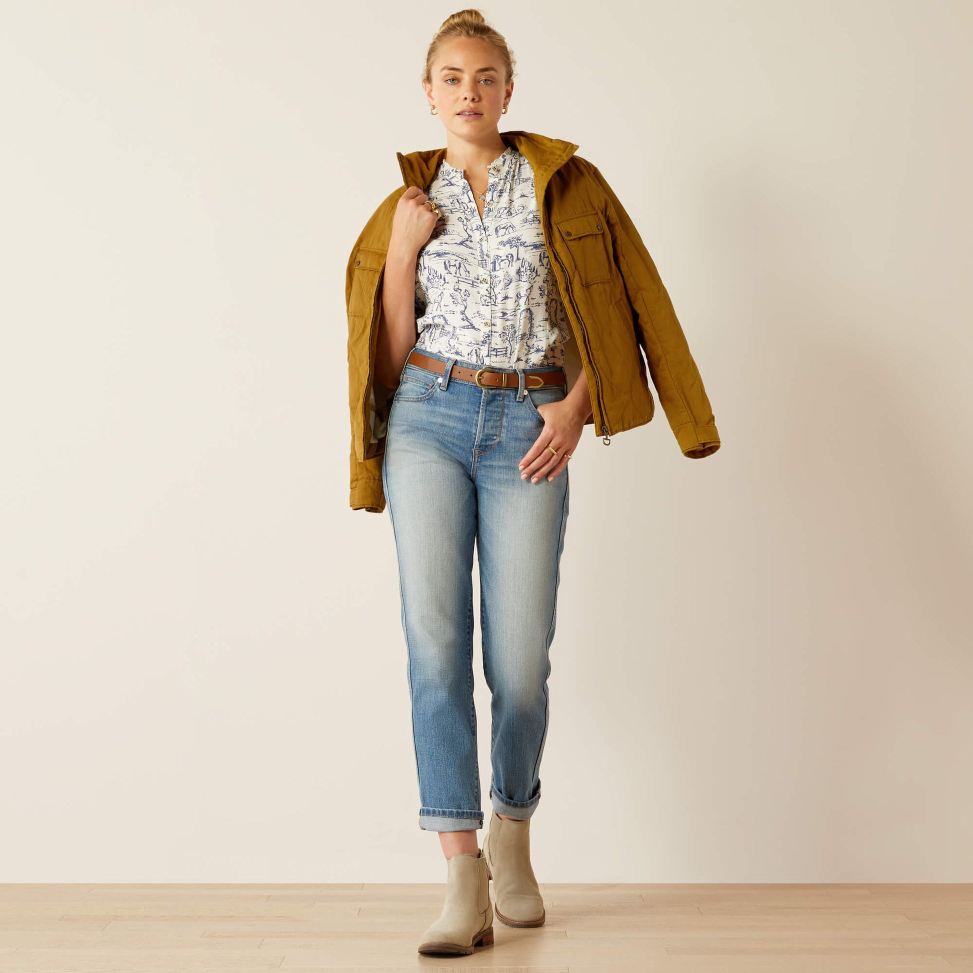 High Rise Bridle Slim Straight Leg Jeans Ariat Women|Sale