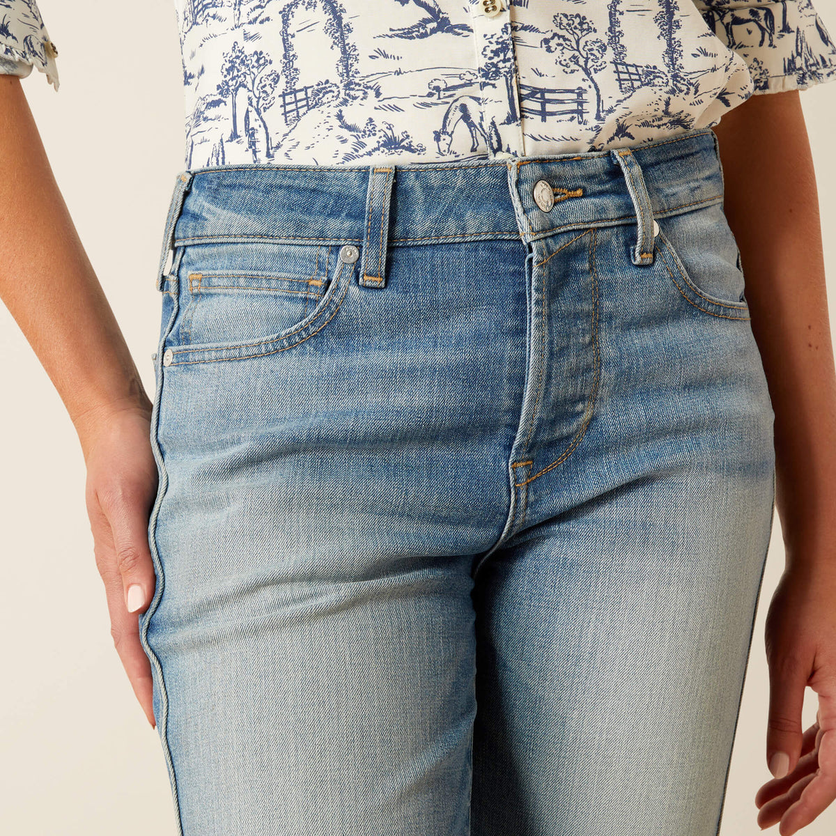 High Rise Bridle Slim Straight Leg Jeans Ariat Women|Sale