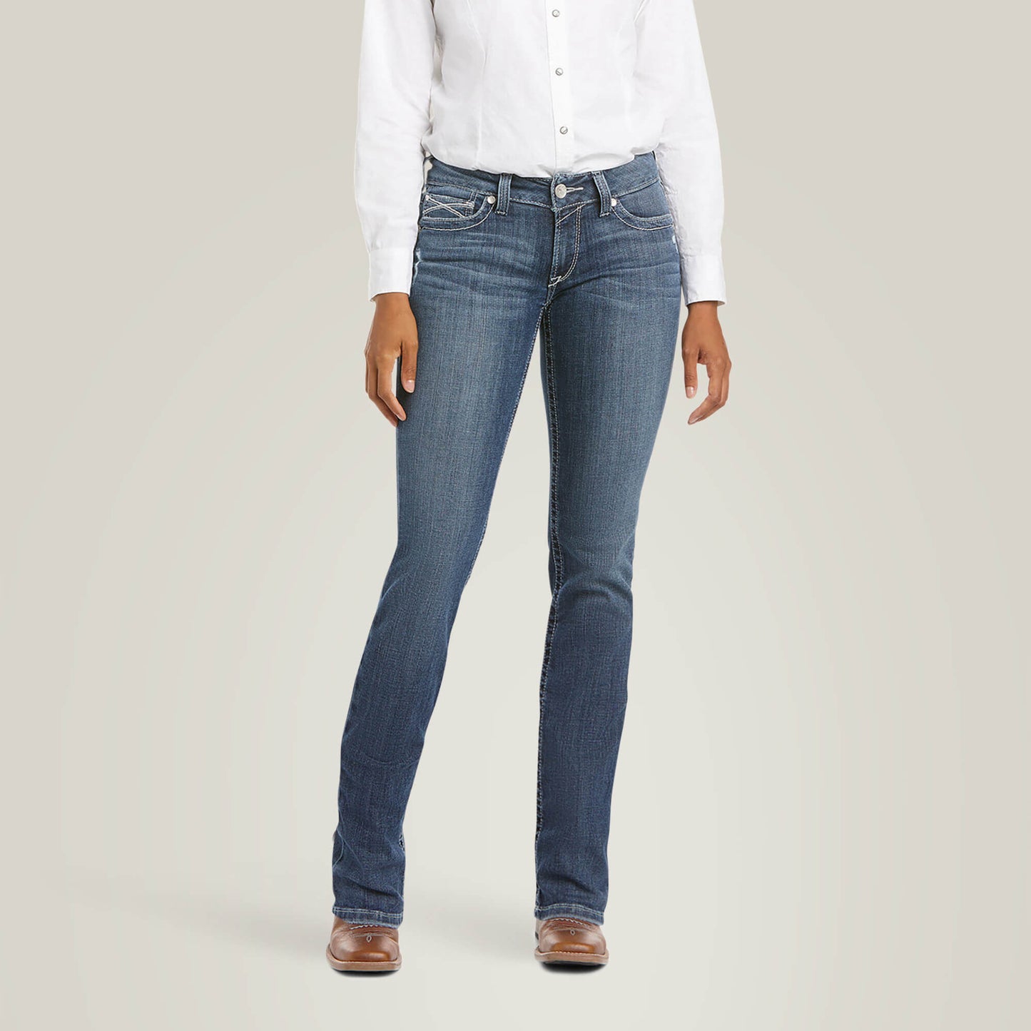 Arrow Fit Mid Rise Gianna Straight Leg Jeans Ariat Women|Sale