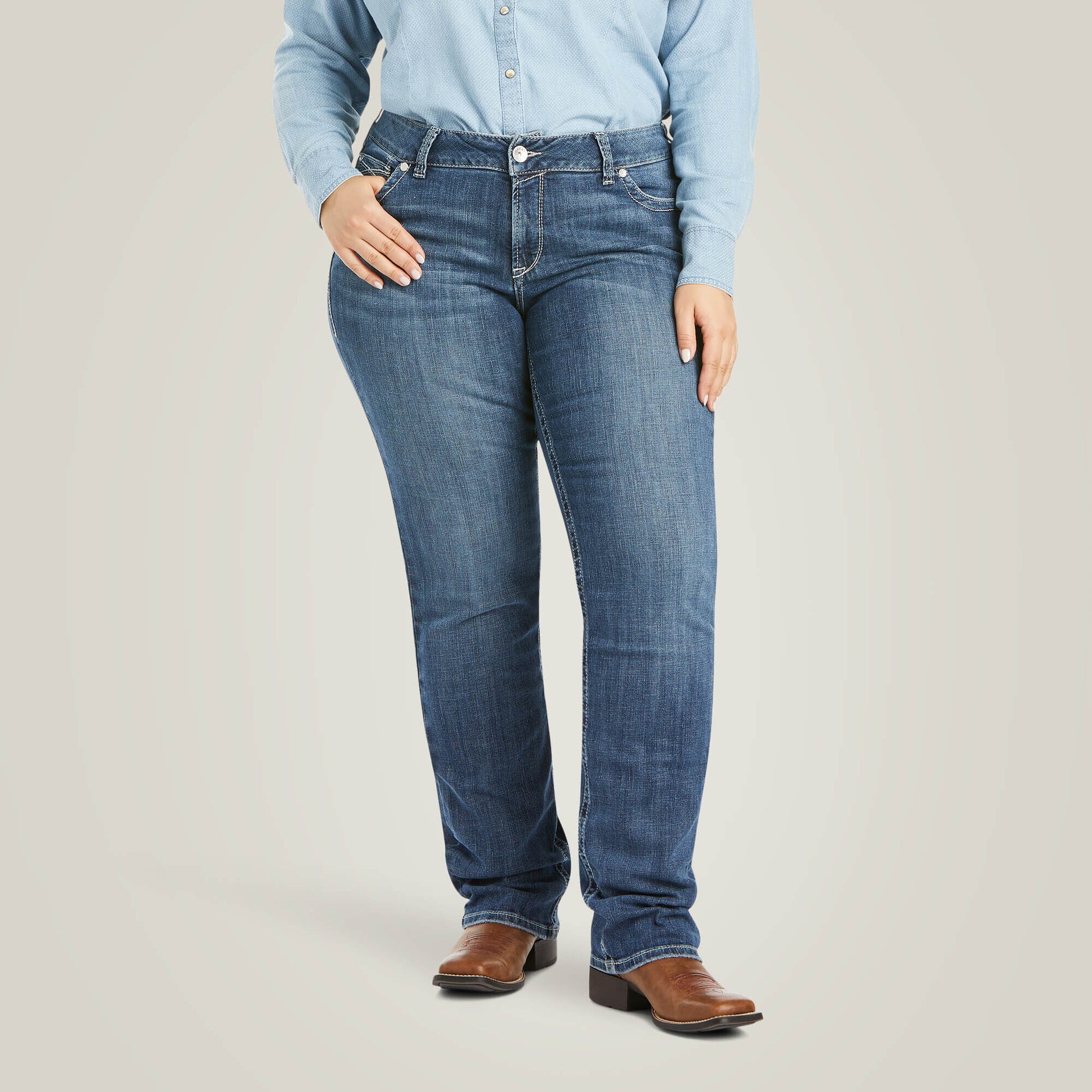 Arrow Fit Mid Rise Gianna Straight Leg Jeans Ariat Women|Sale