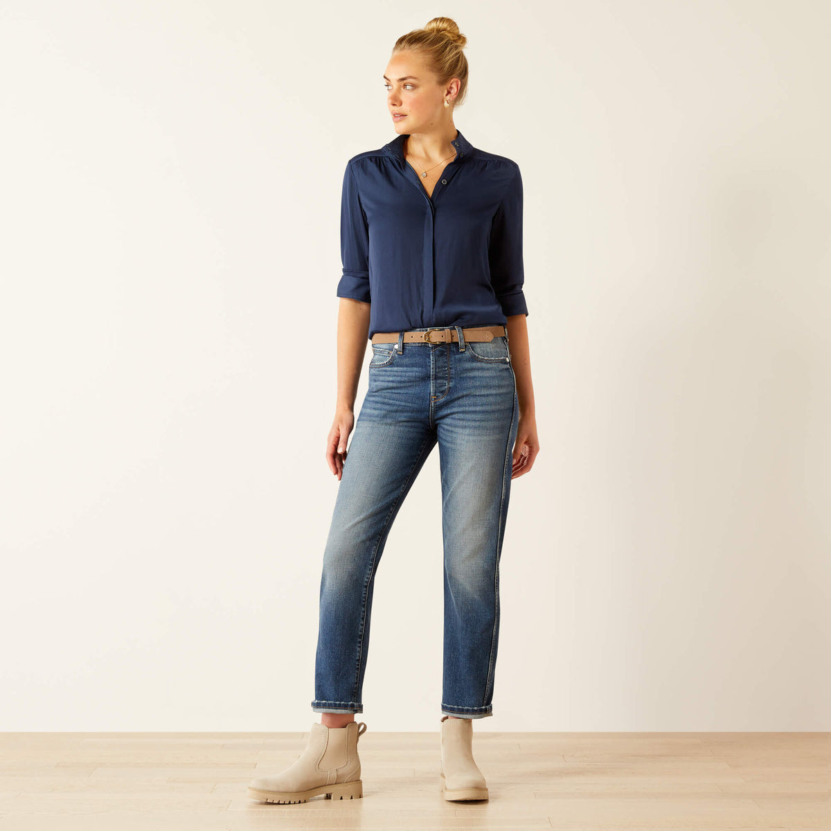 High Rise Bridle Slim Straight Leg Jeans Ariat Women|Sale