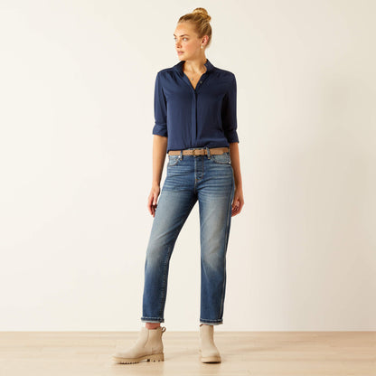 High Rise Bridle Slim Straight Leg Jeans Ariat Women|Sale