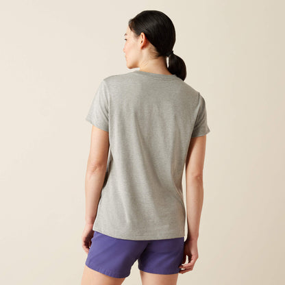 Rebar Cotton Strong Standard V-Neck T-Shirt Ariat Women|Work