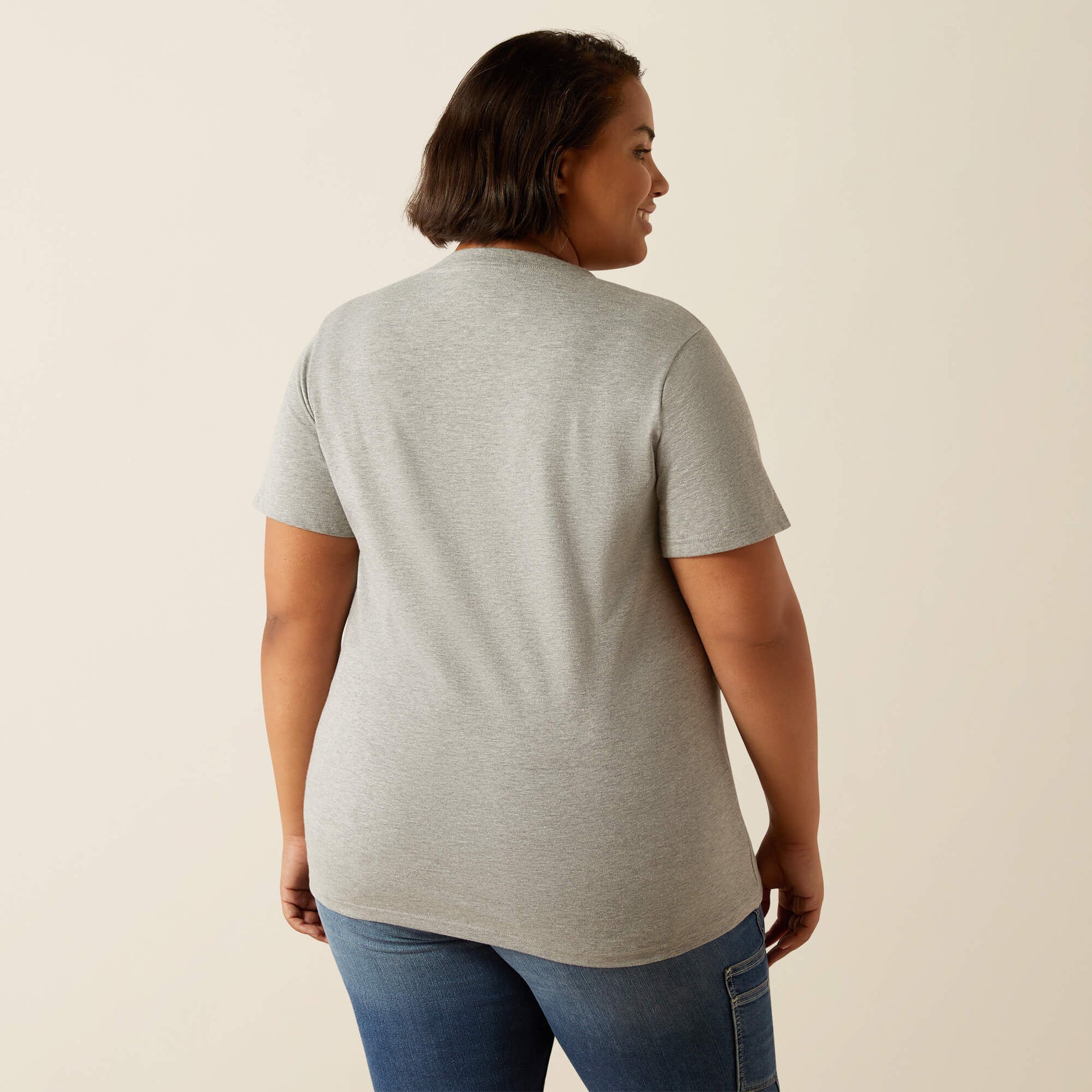 Rebar Cotton Strong Standard V-Neck T-Shirt Ariat Women|Work