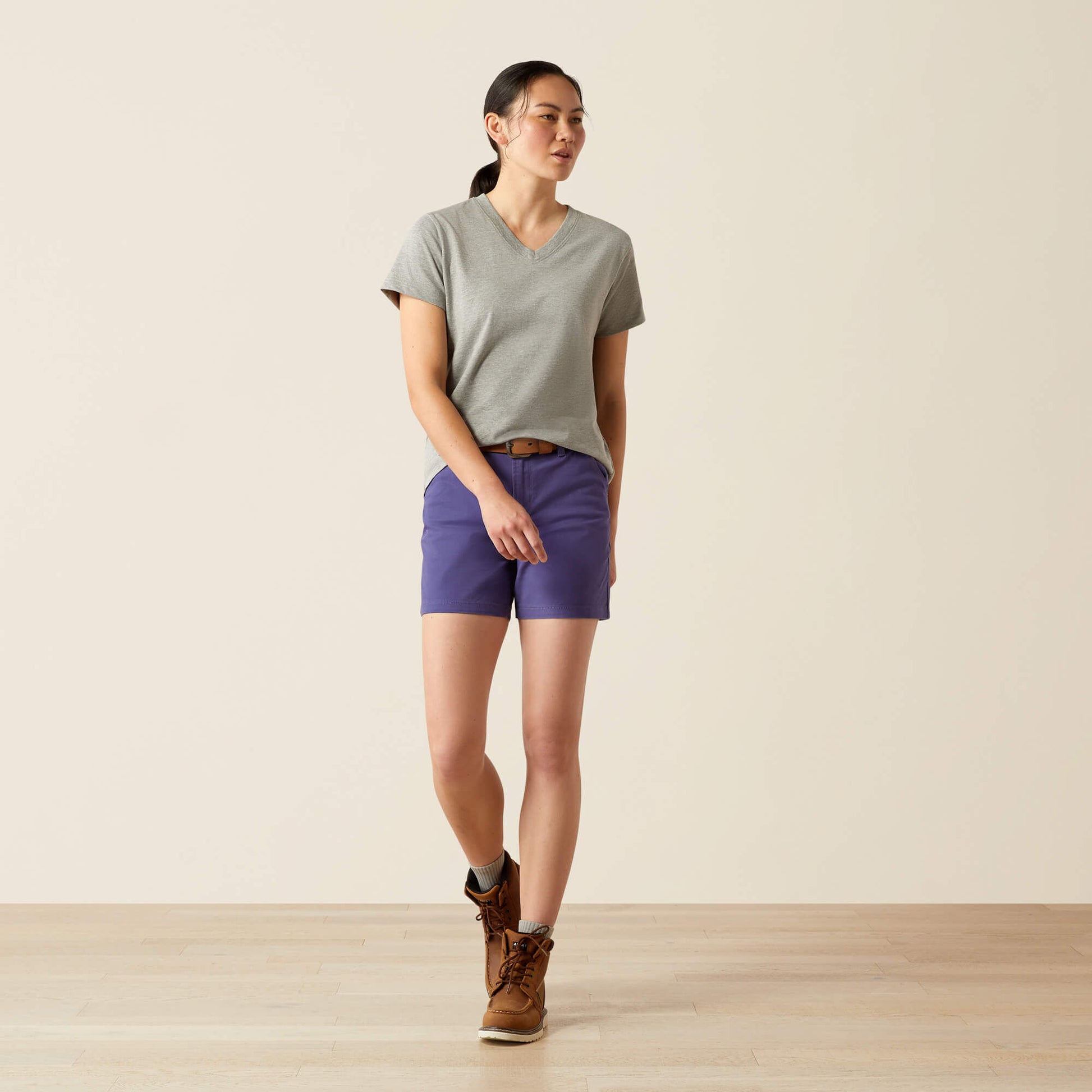 Rebar Cotton Strong Standard V-Neck T-Shirt Ariat Women|Work