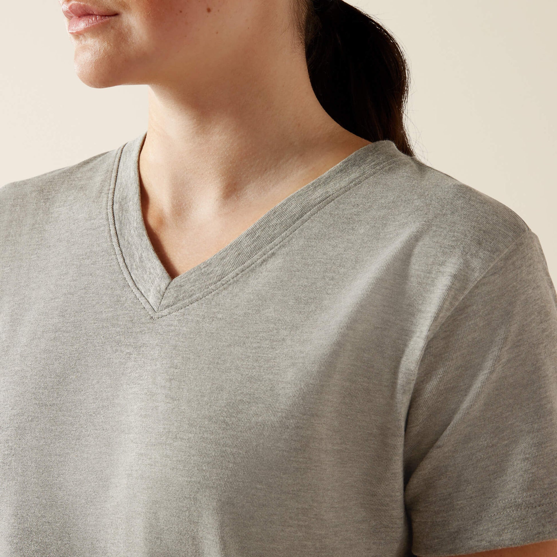 Rebar Cotton Strong Standard V-Neck T-Shirt Ariat Women|Work