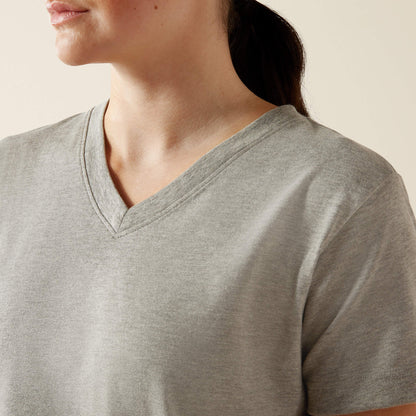 Rebar Cotton Strong Standard V-Neck T-Shirt Ariat Women|Work