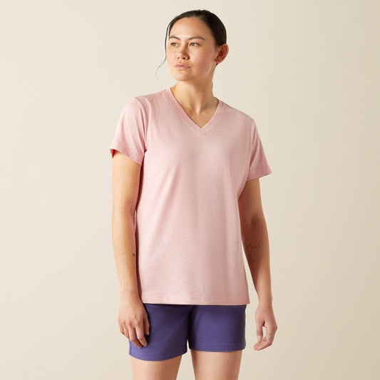 Rebar Cotton Strong Standard V-Neck T-Shirt Ariat Women|Work