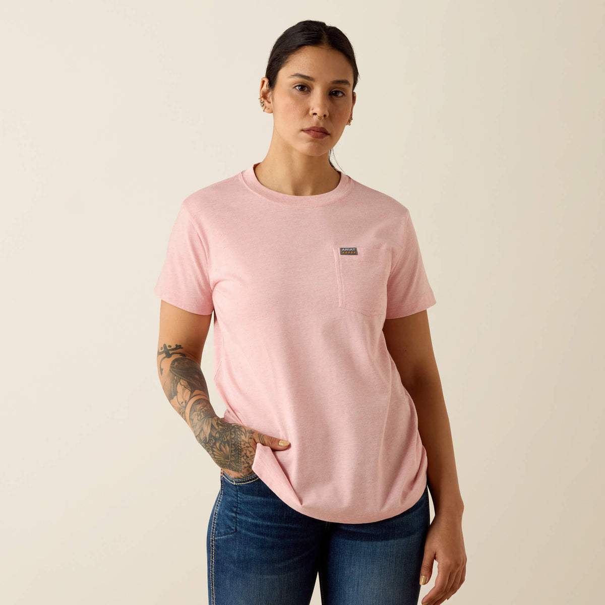 Rebar Cotton Strong Space Dyed T-Shirt Ariat Women|Work